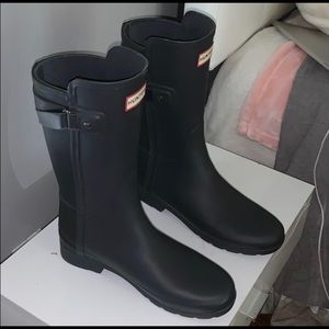 Grey and Black Hunter Rain Boots